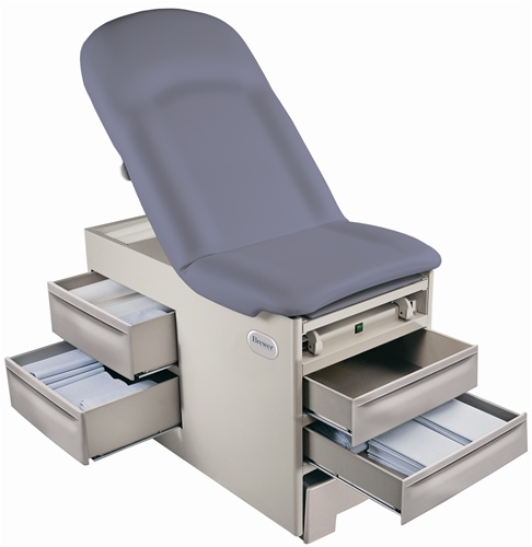Table Exam Table Access™ Pneumatic Back Special Color Azure Blue by Brewer Company  ID 5000-SP-SR106
